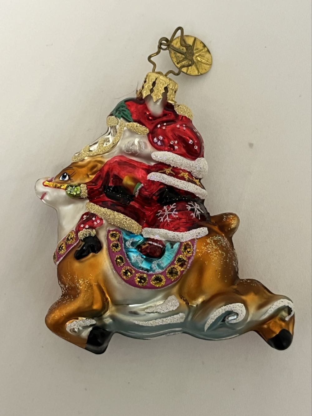 Dash Away Darlings - Gem  (Santa And Mrs Clause On Reindeer) ornament collectible - Main Image 2
