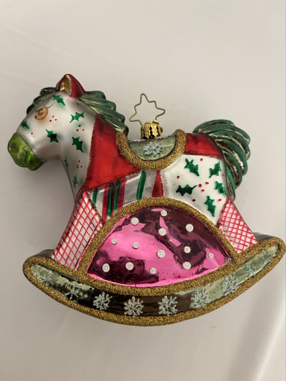 Quilty Quentin  (Patchwork Rocking Horse) ornament collectible - Main Image 2