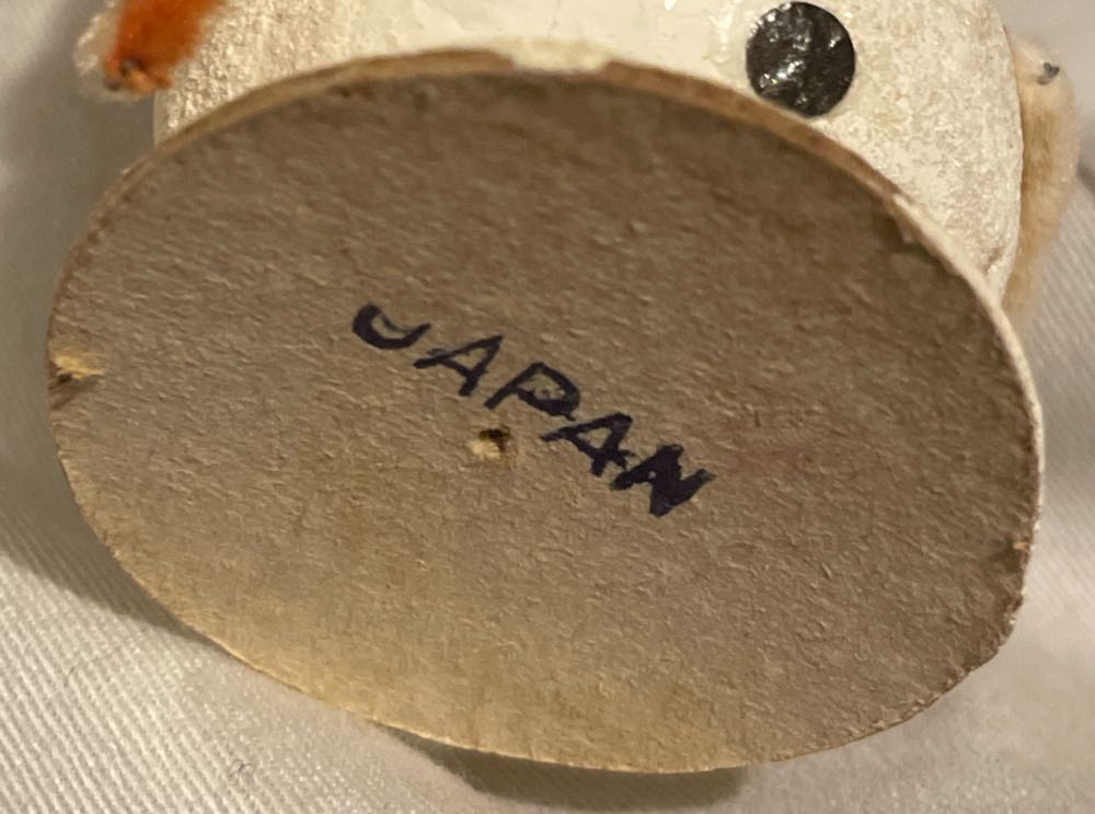 Chenille - Snowman - With Candy Cane - Blue Hat - Snowman (Chenille) ornament collectible - Main Image 2