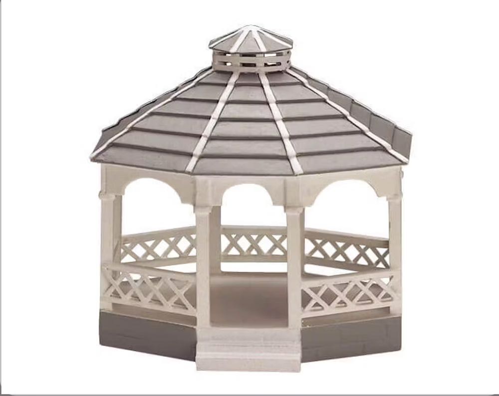 Wooden Gazebo Oval #24816 - General Products (Village Accessories) ornament collectible [Barcode 728162248169] - Main Image 2