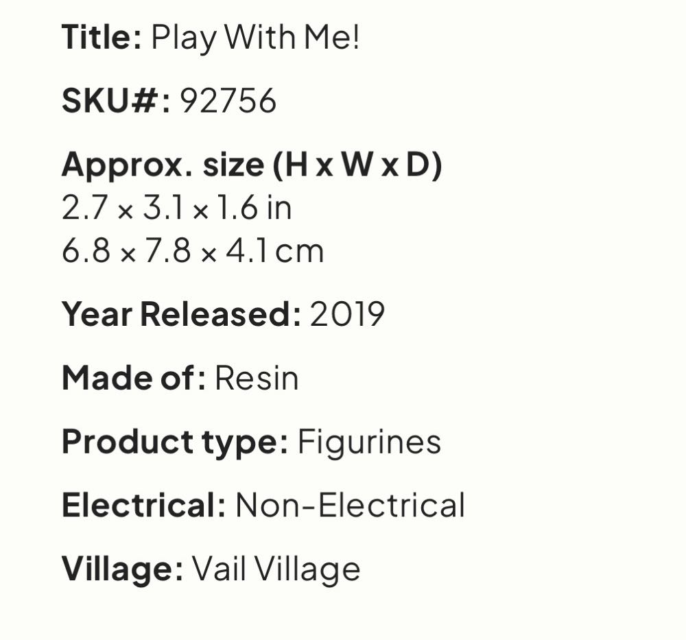 Play With Me #92756 - Figurines (Figurines) ornament collectible - Main Image 2