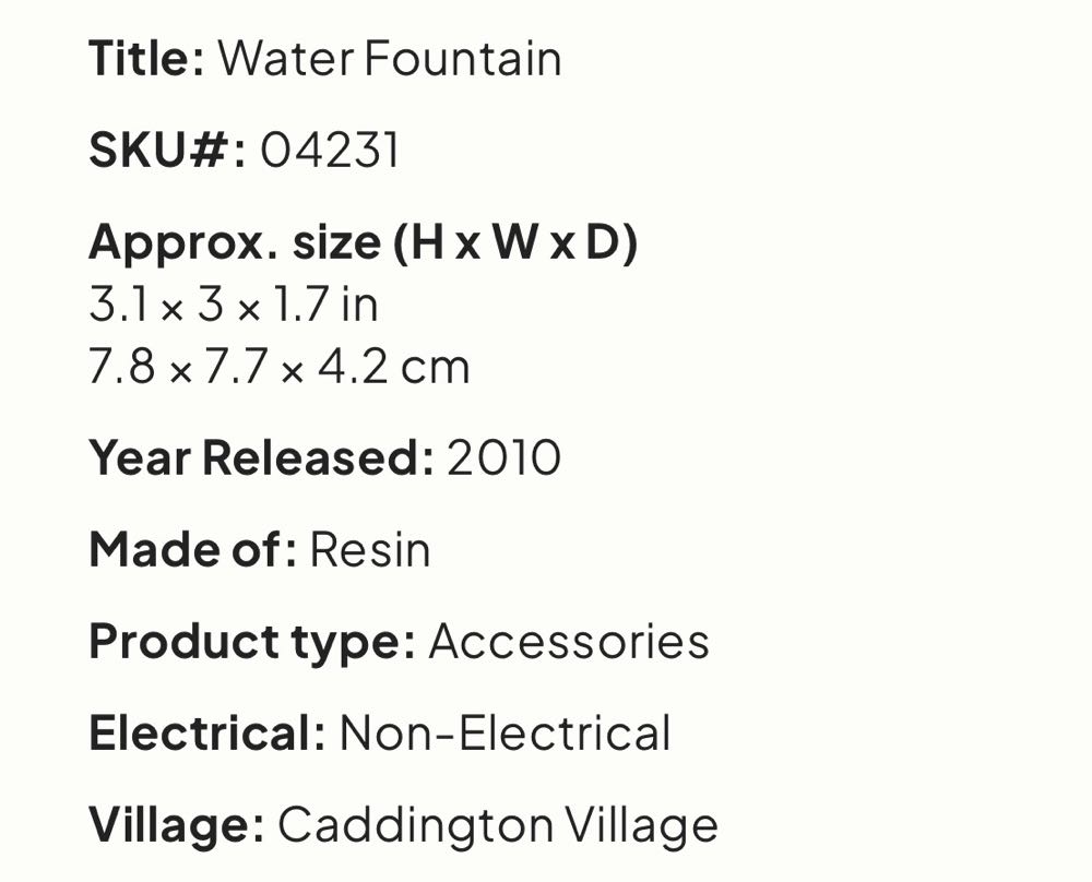 Water Fountain #04231 - Figurines (Animals) ornament collectible - Main Image 2