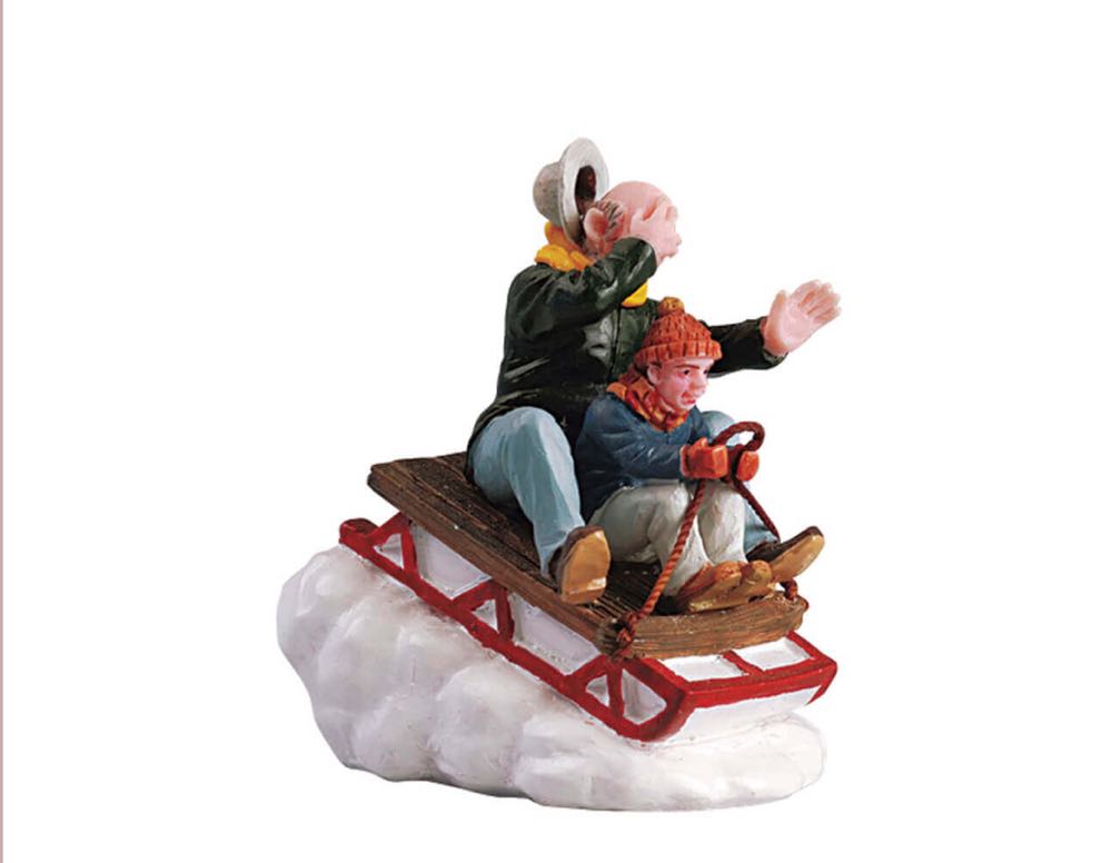 #52084 Sledding With Gramps  ornament collectible - Main Image 1