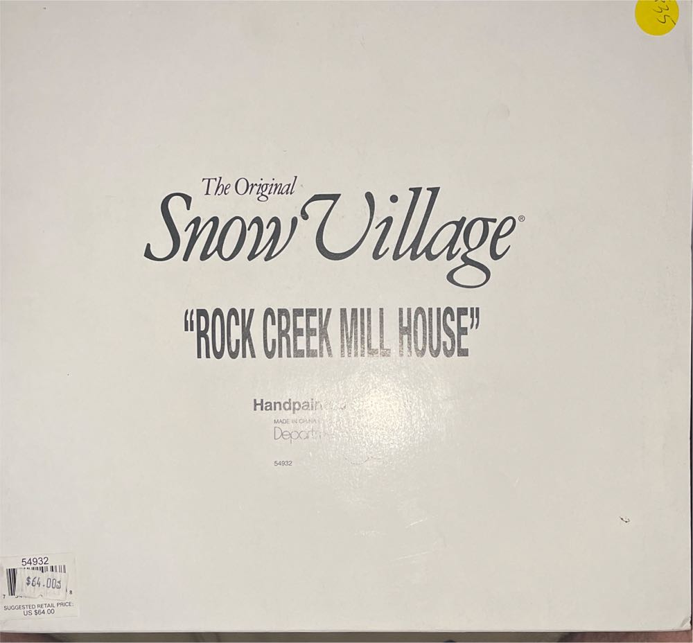Rock Creek Mill House - Original Snow Village - Building (The Original Snow Village) ornament collectible - Main Image 2