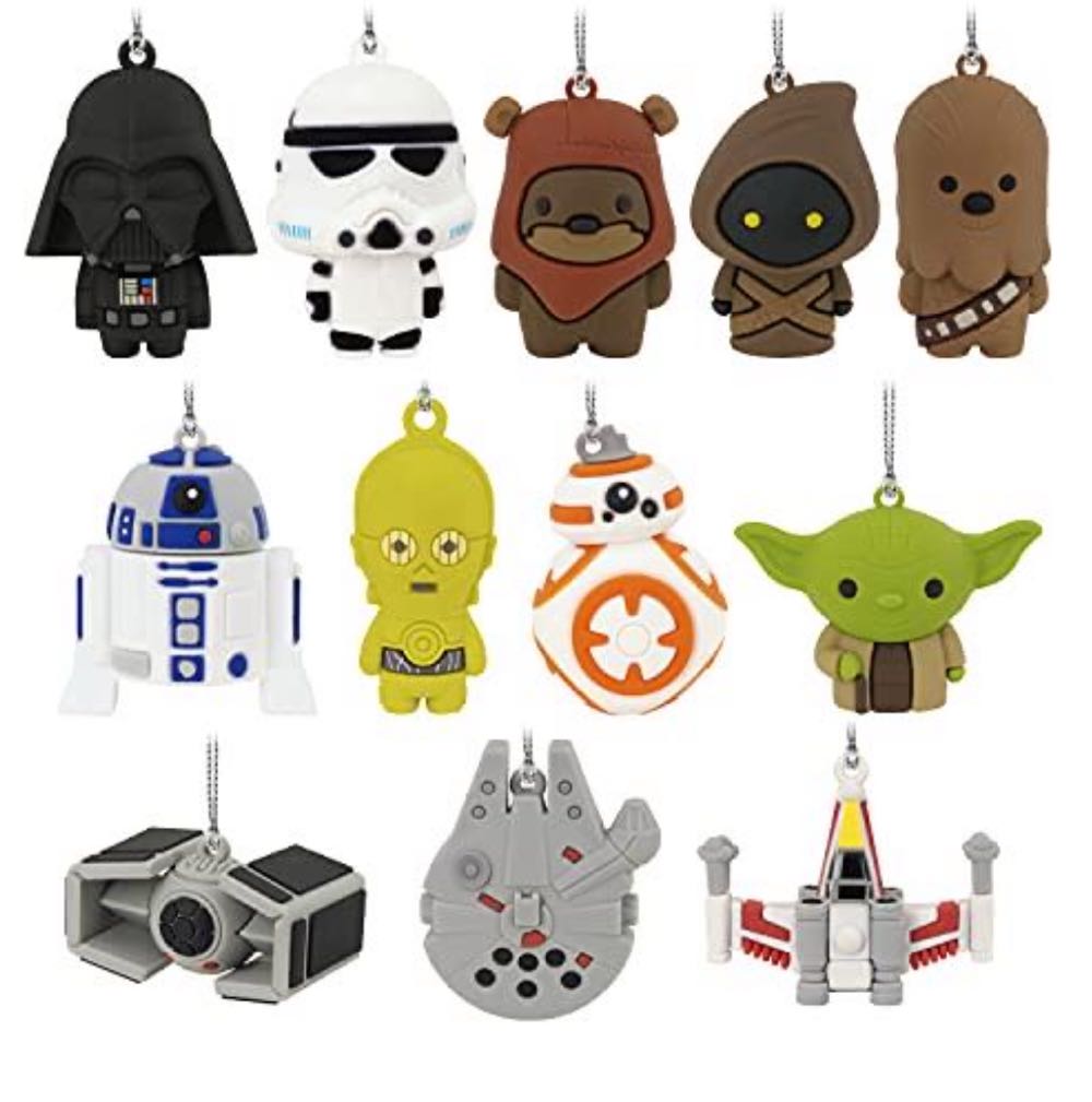 Star Wars Countdown Calendar Miniature Christmas Tree Set With 12 Mini Ornaments - Star Wars (Star Wars Ornaments) ornament collectible [Barcode 763795712458] - Main Image 2