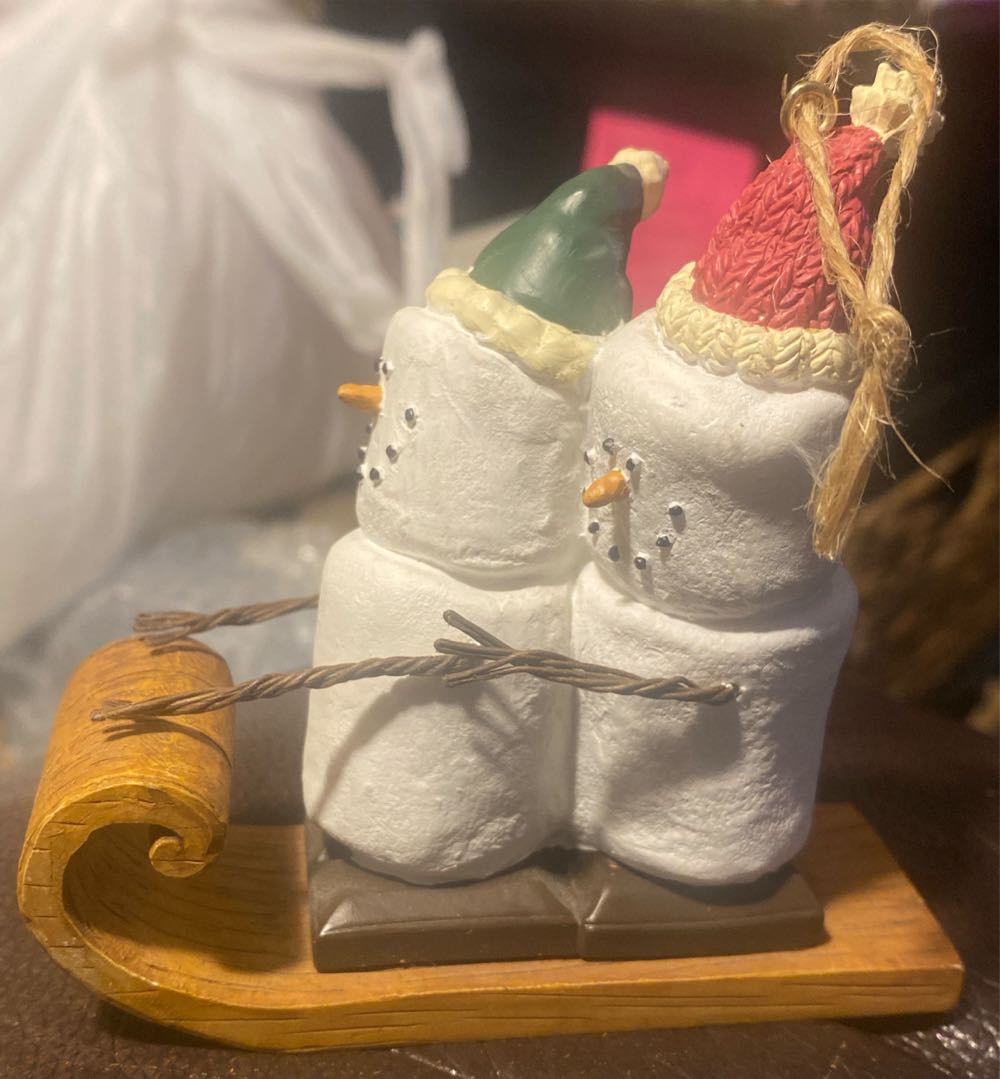 S’mores Sledding On Tobaggon - The Original S’mores (Sledding, Snowmen, S’mores) ornament collectible - Main Image 2