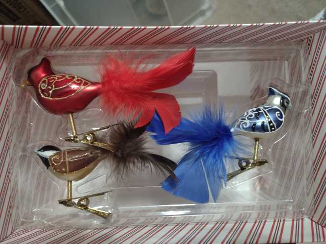 Beautiful Birds Blown Glass  (Birds, Premium) ornament collectible - Main Image 2