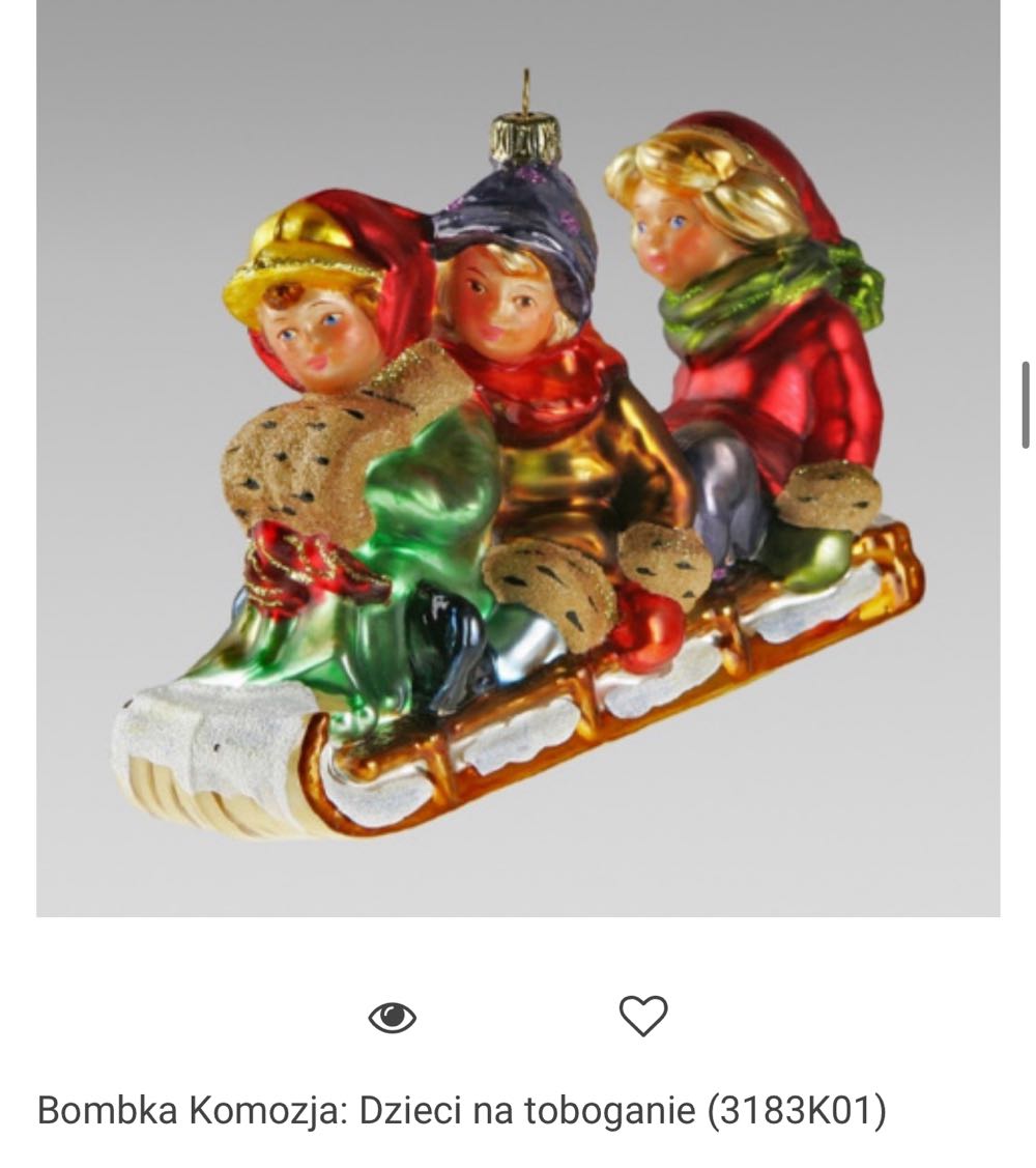 Dzieci Na Toboganie - Kolekcja Wiktorianska / Victorian Collection ornament collectible - Main Image 2