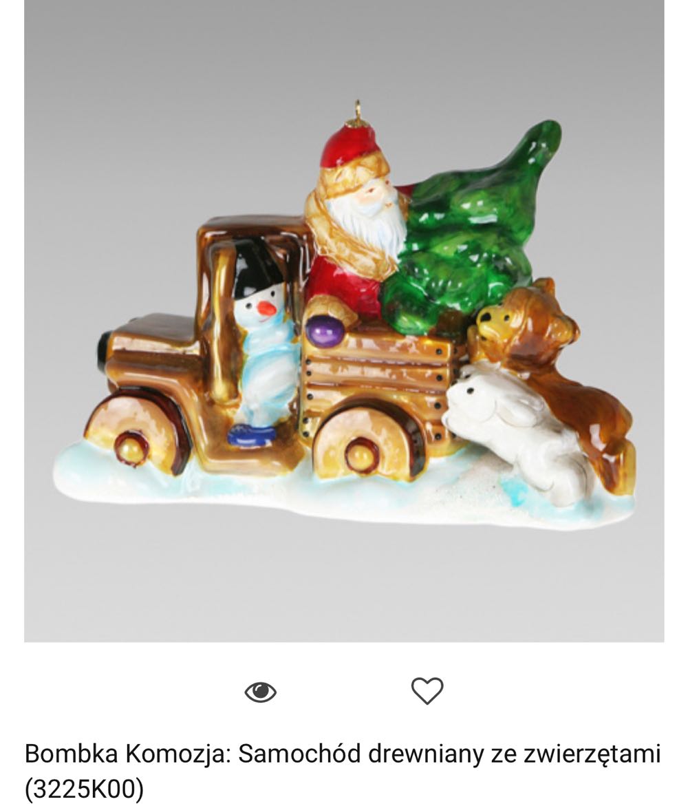 Drewniany Samochód Że Zwierzętami  ornament collectible - Main Image 2