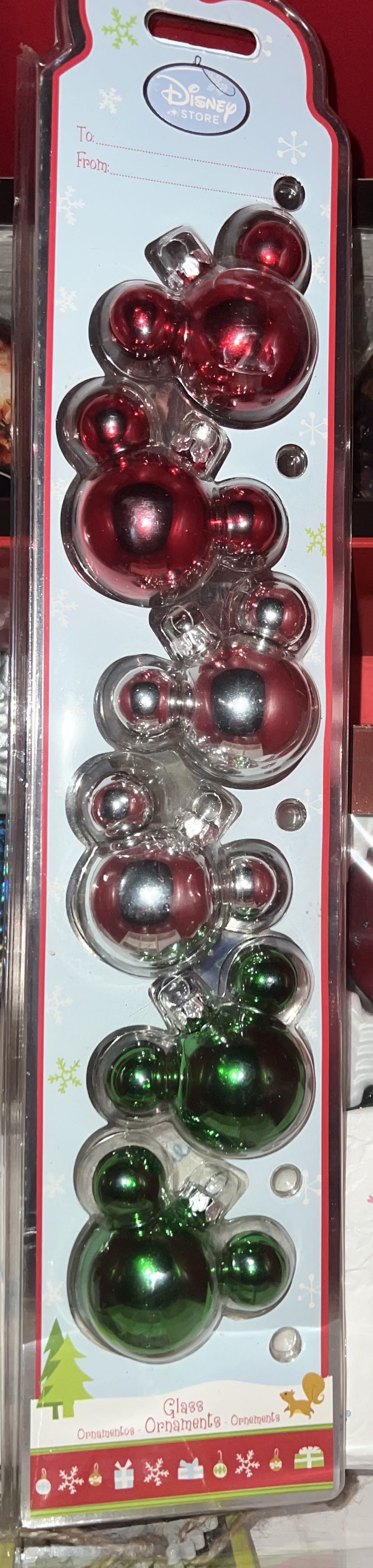 Disney Store Mickey Head Glass Ornaments  (Christmas) ornament collectible [Barcode 464346299304] - Main Image 2