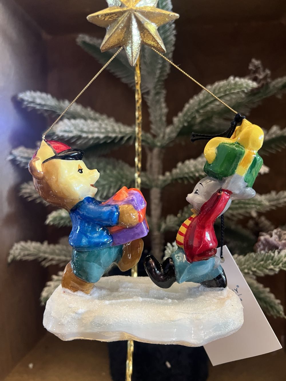 Bear And Bunny With Presents/Miś I Zając Z Prezentami  ornament collectible - Main Image 2