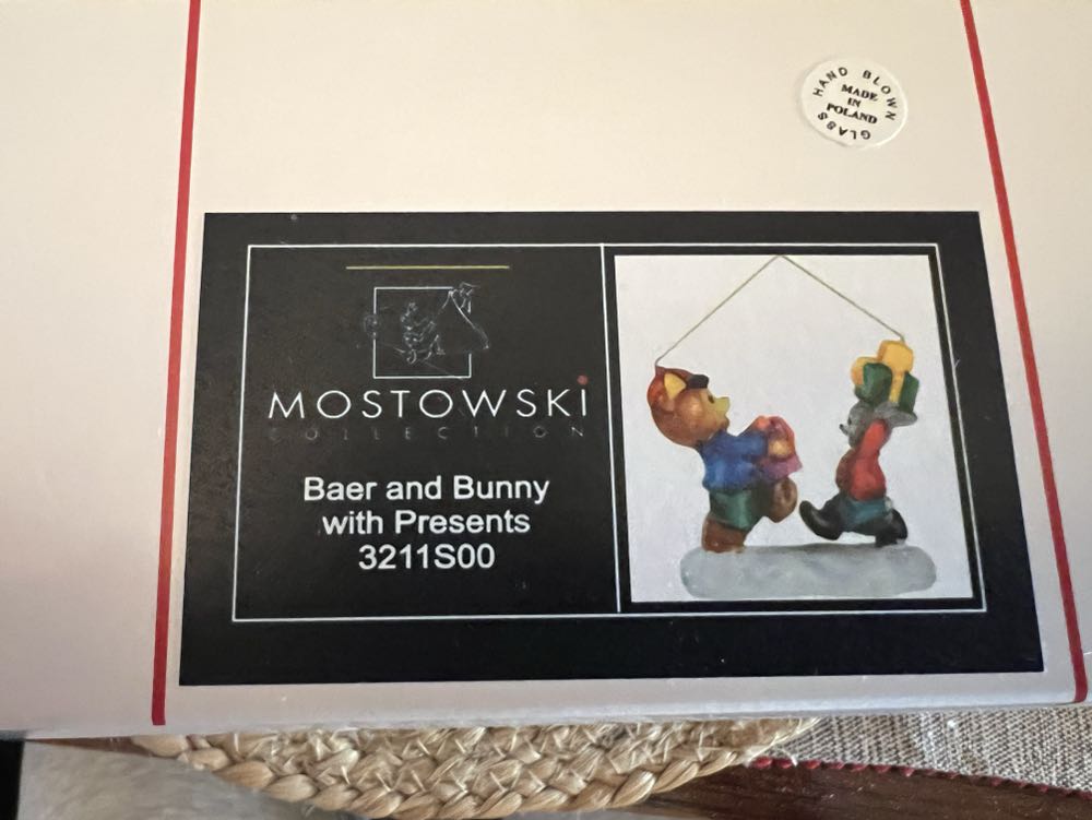 Bear And Bunny With Presents/Miś I Zając Z Prezentami  ornament collectible - Main Image 4