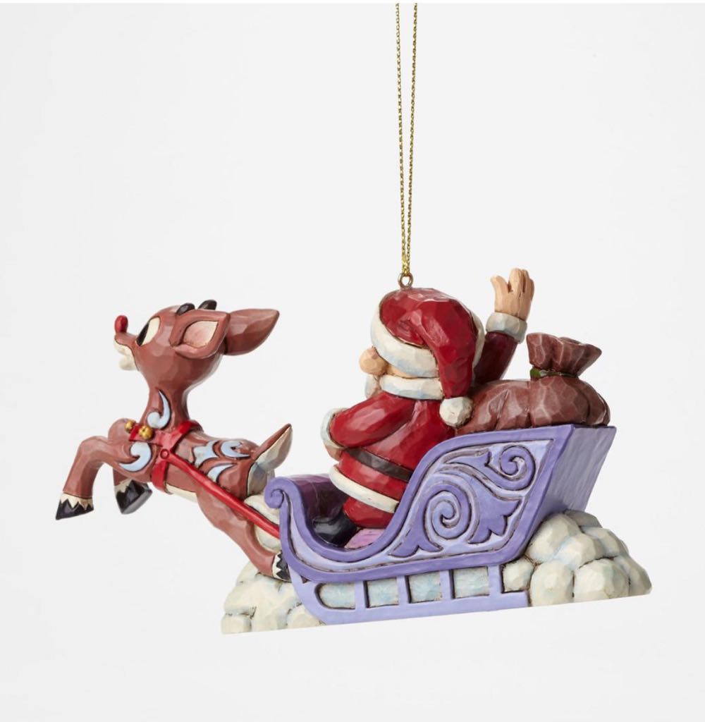 Santa And Rudolph The Red Nosed Reindeer - Rudolph Traditions (Rudolph The Red Nosed Reindeer) ornament collectible - Main Image 2