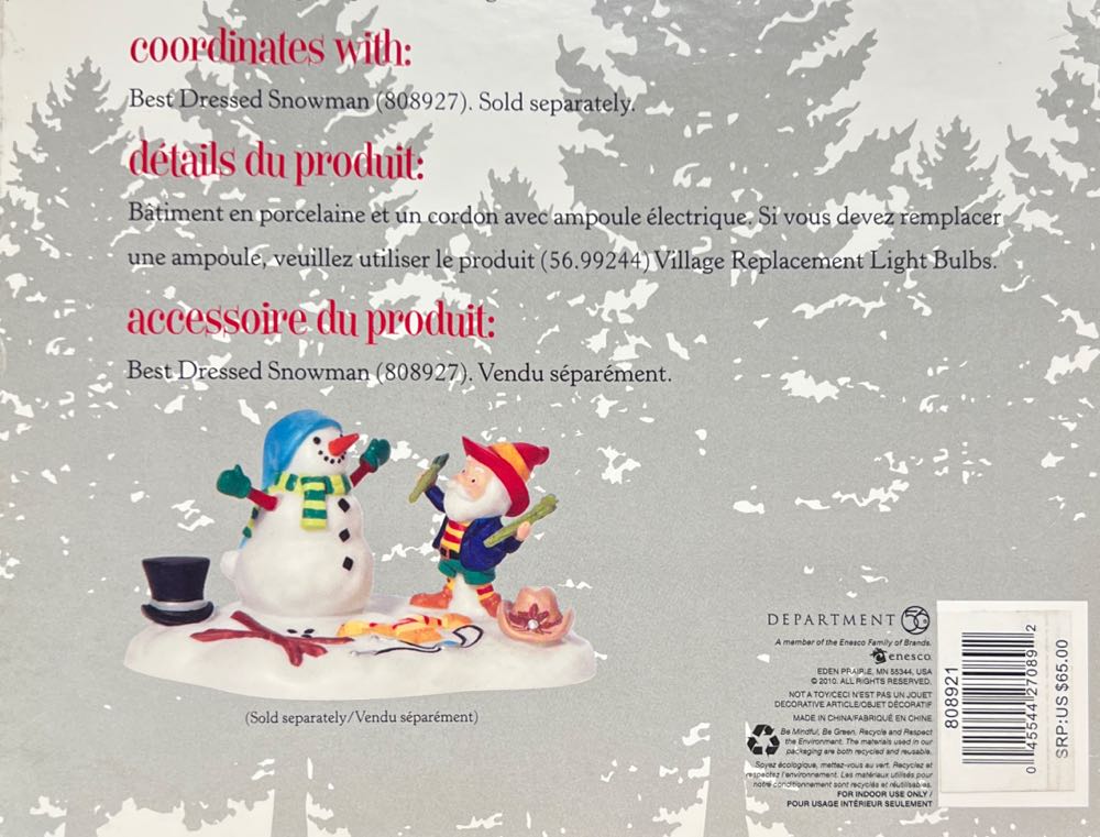 Instant Snowman Kit Factory - North pole series (808921) ornament collectible [Barcode 045544270892] - Main Image 3