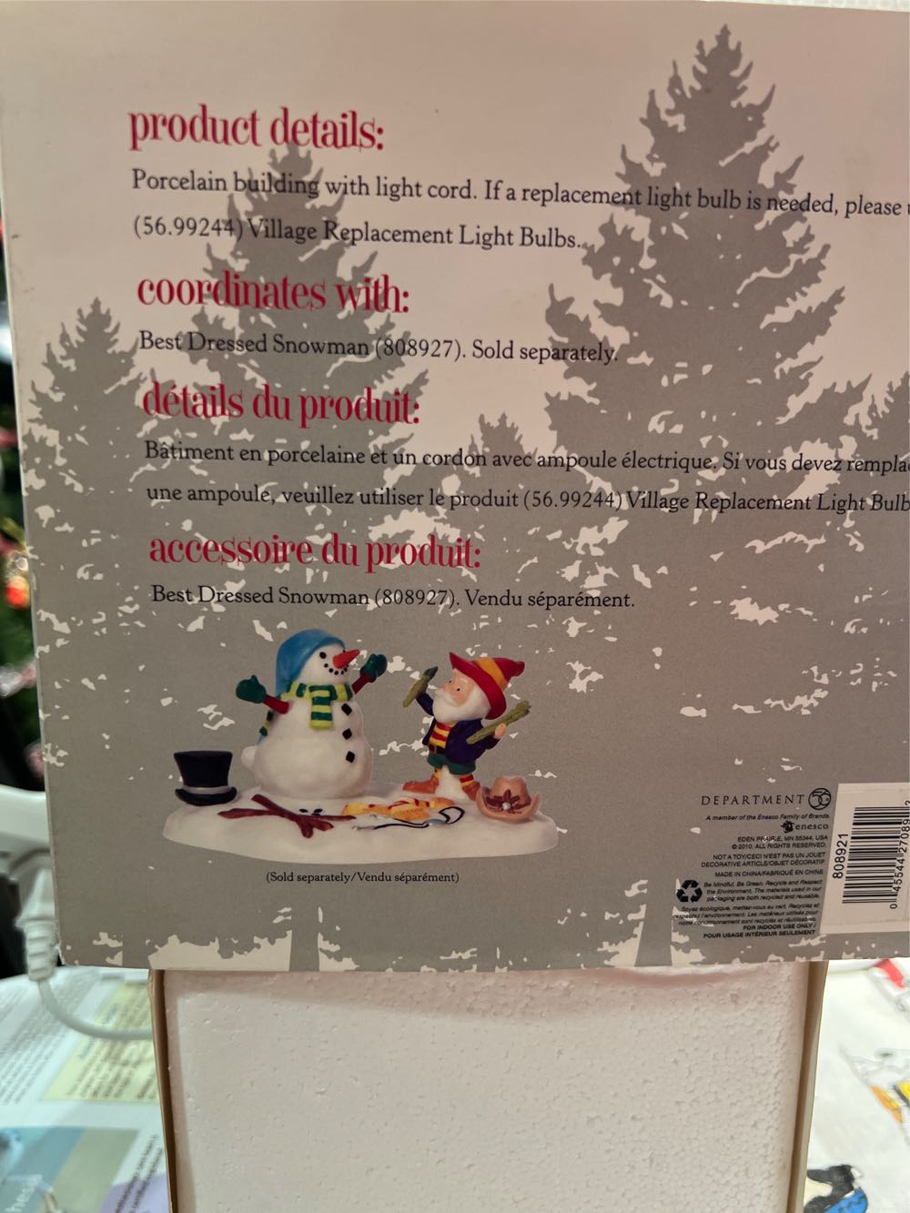 Instant Snowman Kit Factory - North pole series (808921) ornament collectible [Barcode 045544270892] - Main Image 4
