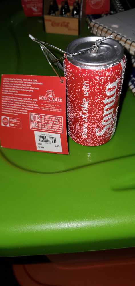 Share A Coke W/Santa - Coca Cola ornament collectible - Main Image 2