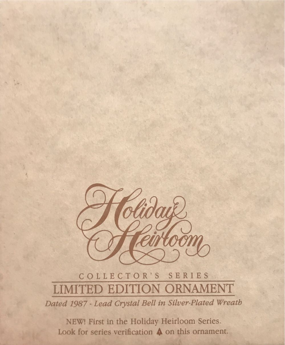 Lead Crystal Bell In Silver-Plated Wreath  ornament collectible - Main Image 2