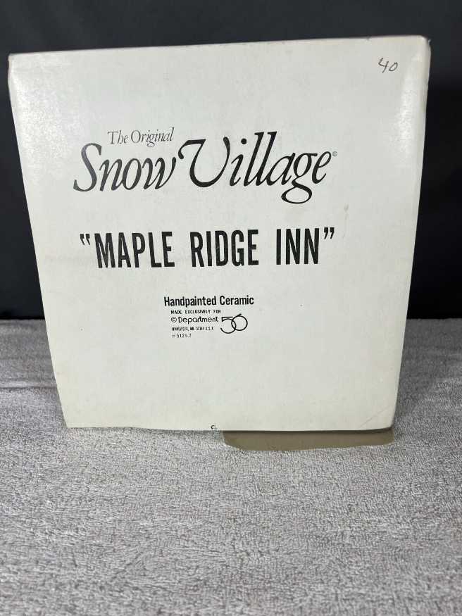 Dept. 56 - Maple Bridge Inn # Original Snow Village 1988  ornament collectible - Main Image 4