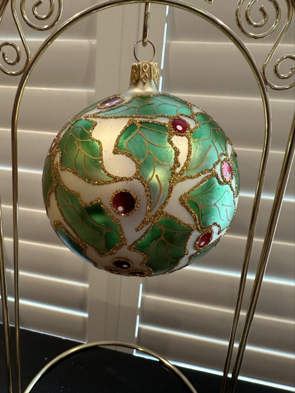Dense Holly Ball  ornament collectible - Main Image 2