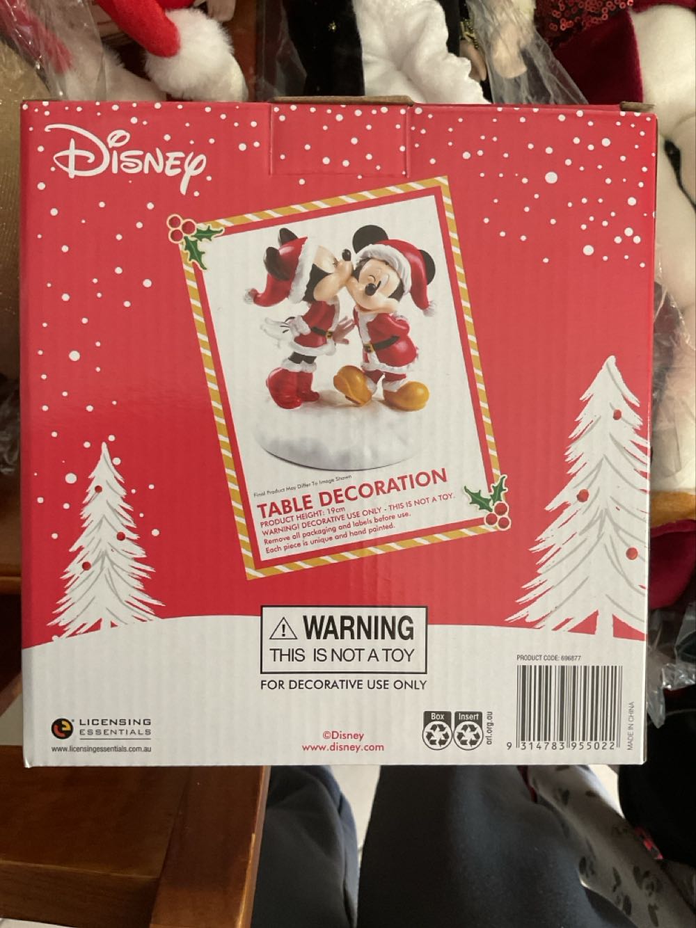 Mickey And Minnie Kiss - Disney Mickey And Minnie ornament collectible [Barcode 9314783955022] - Main Image 2