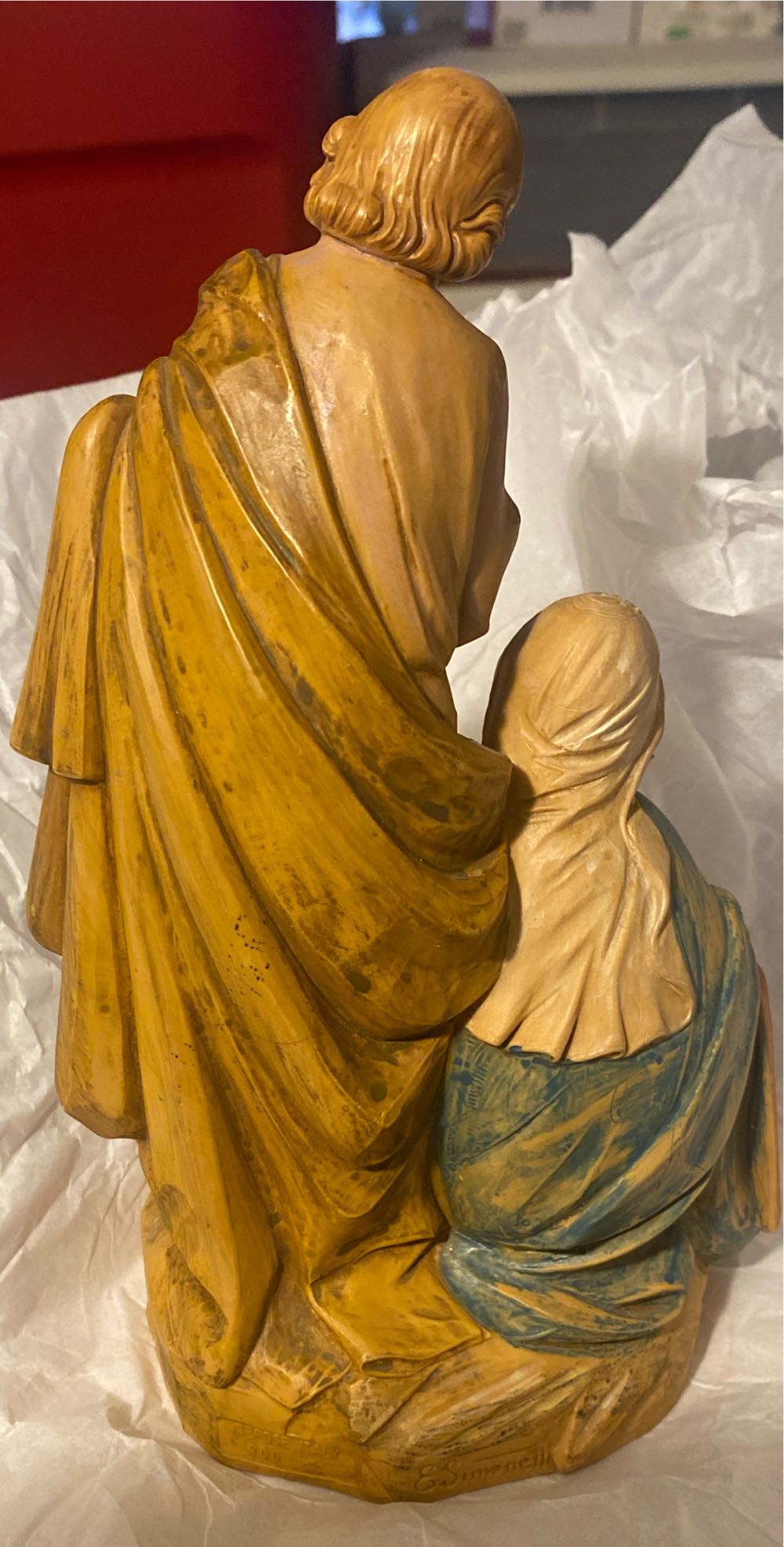 Fontanini Holy Family Joseph Mary And Baby Jesus E Simonetti Depose Italy 800 - Fontanini (Holy Family) ornament collectible - Main Image 3