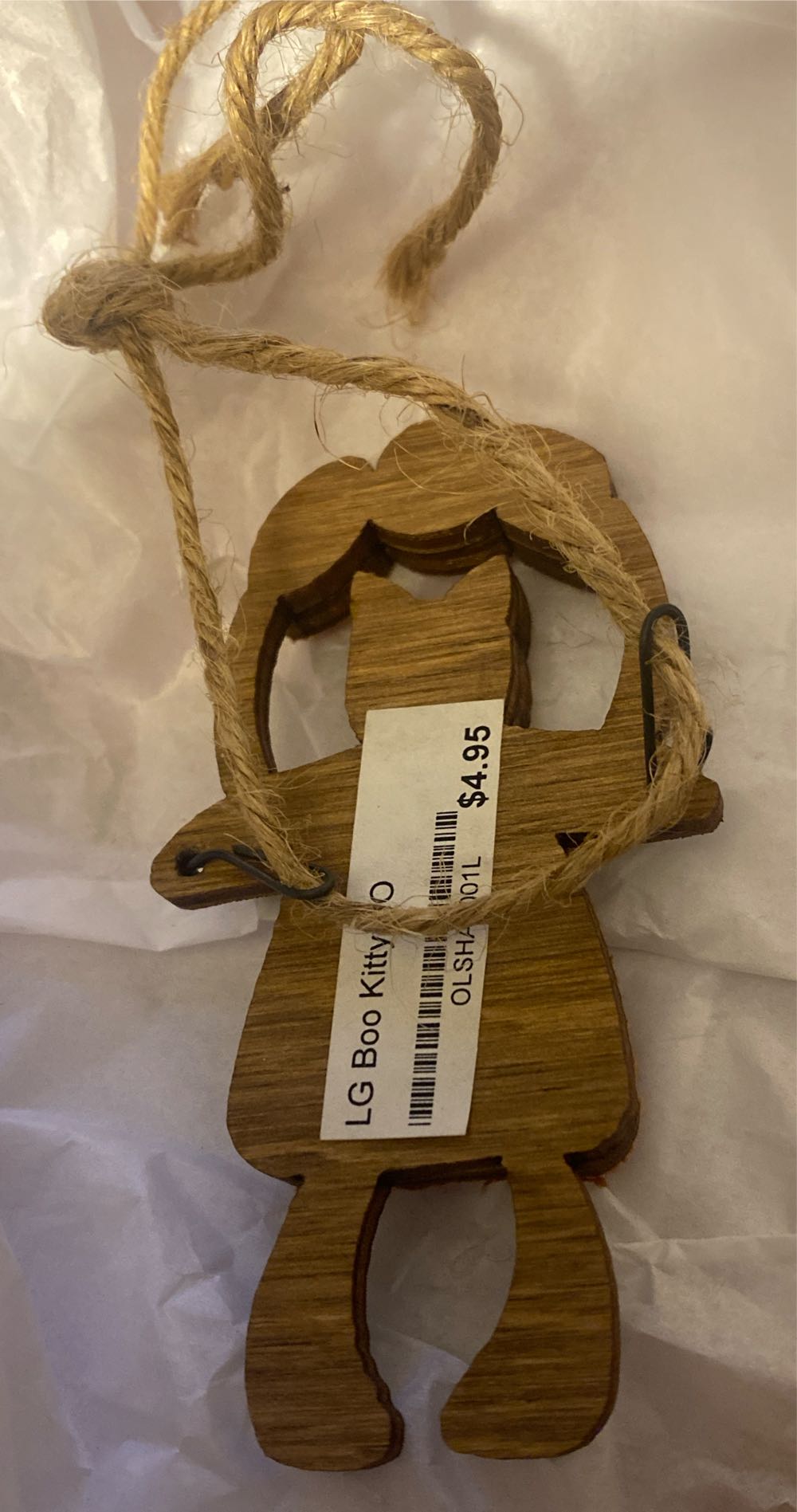 Halloween Wooden Ornament Set Witch Kitty Ghost - Halloween (Halloween, Witch, Ghost, Black Cat) ornament collectible - Main Image 2