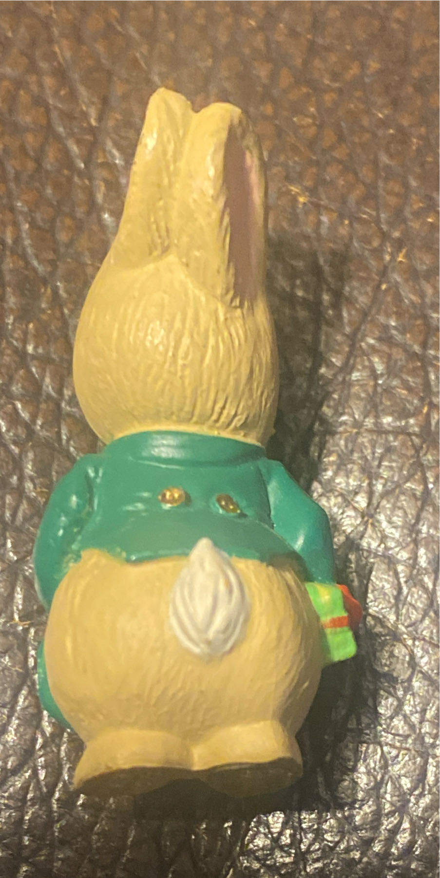 Merry Miniature Christmas Bunny With Present - Merry Miniatures (Christmas, Bunny Rabbit, Present) ornament collectible - Main Image 2