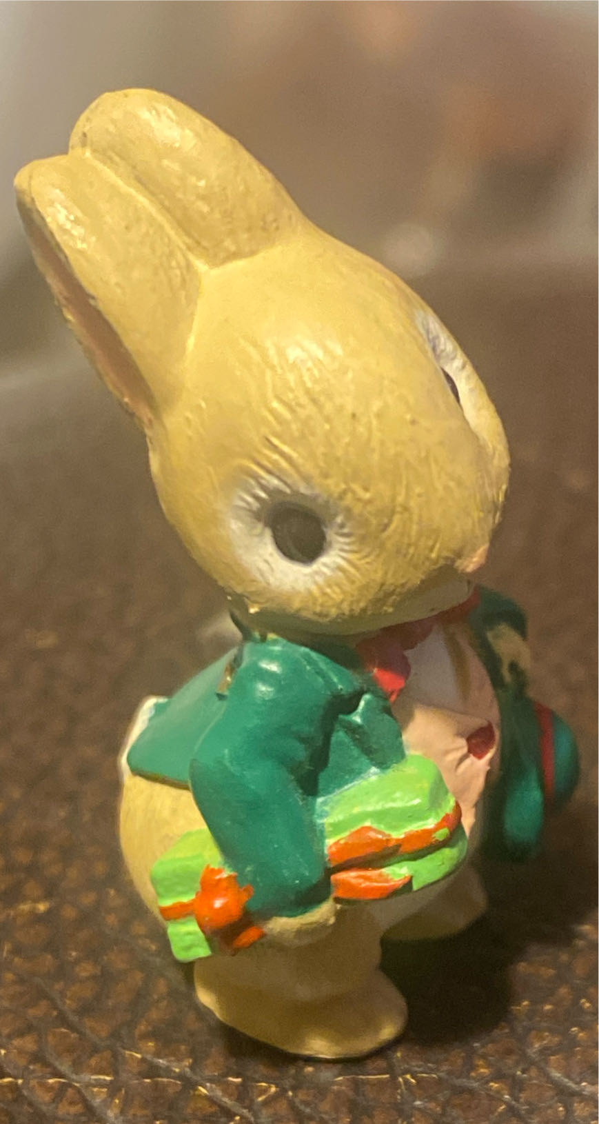 Merry Miniature Christmas Bunny With Present - Merry Miniatures (Christmas, Bunny Rabbit, Present) ornament collectible - Main Image 3