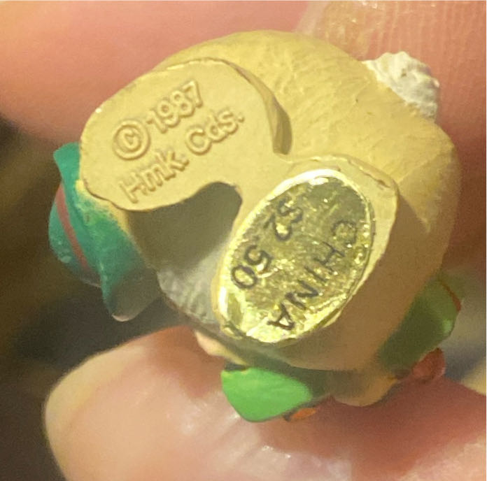 Merry Miniature Christmas Bunny With Present - Merry Miniatures (Christmas, Bunny Rabbit, Present) ornament collectible - Main Image 4