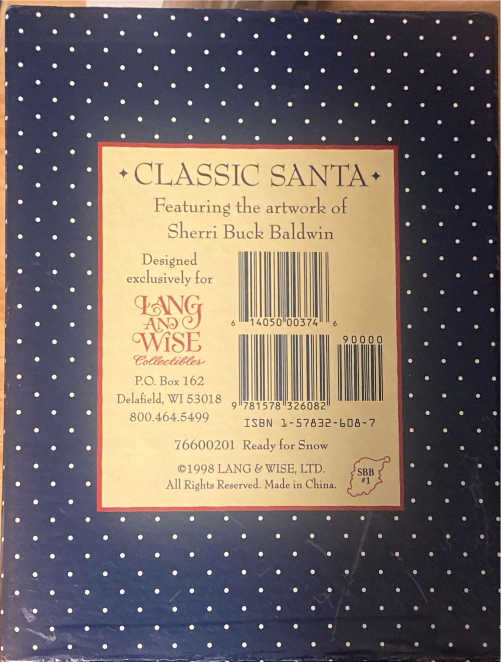 Lang And Wise Ready For Snow Snowman Figure By Sherri Buck Baldwin First Edition #1 - Lang And Wise (Snowman) ornament collectible [Barcode 614050003746] - Main Image 2