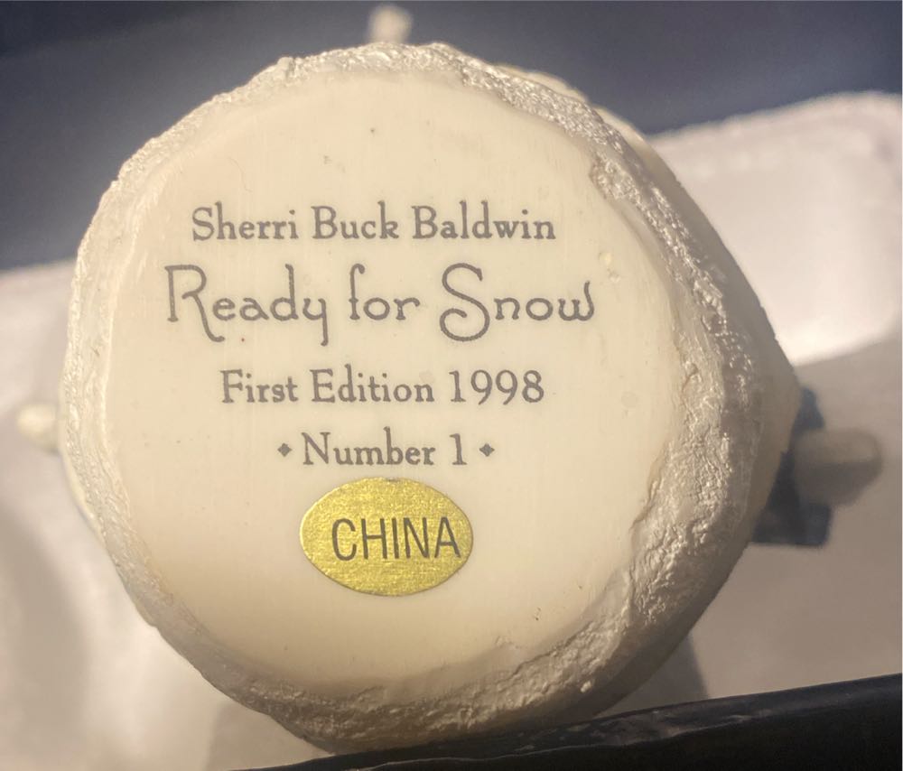 Lang And Wise Ready For Snow Snowman Figure By Sherri Buck Baldwin First Edition #1 - Lang And Wise (Snowman) ornament collectible [Barcode 614050003746] - Main Image 4