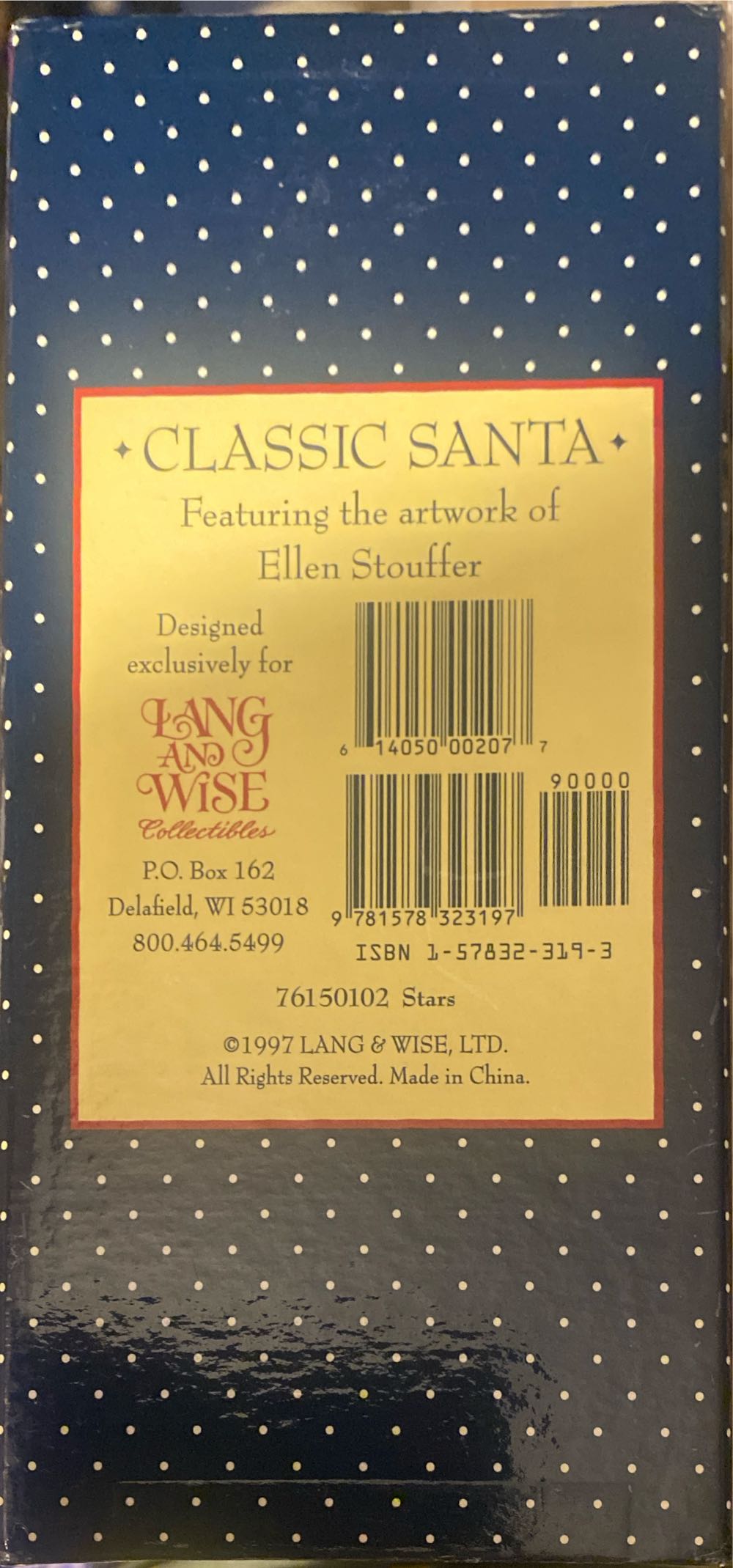 Lang & Wise Ellen Stouffer Stars Snowman Figurine - Lang And Wise (Snowman) ornament collectible [Barcode 614050002077] - Main Image 2