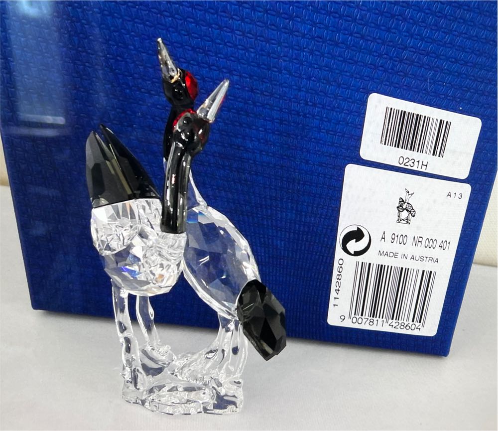 Red Crowned Cranes  2013 SCS Swarovski 1142860  ornament collectible [Barcode 9007811428604] - Main Image 2