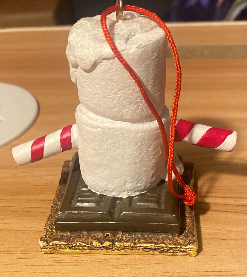 The Original S’mores Snowman With Candy Cane Arms - The Original S’mores (Smores, Snowman, Candy Cane) ornament collectible - Main Image 2