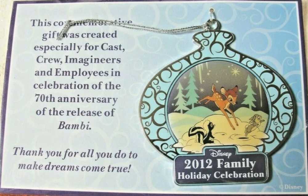 Disney Cast Member 2012 Family Holiday Celebration  - Disney Family Holiday Celebration (Bambi And Friends) ornament collectible - Main Image 2