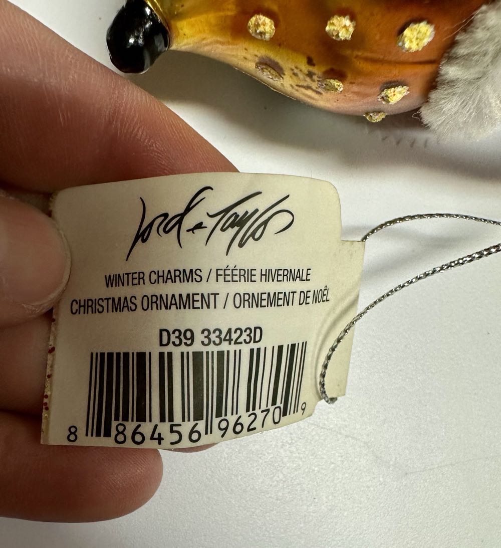 Winter Charms Reindeer  (Lord and Taylor) ornament collectible [Barcode 886456962709] - Main Image 3