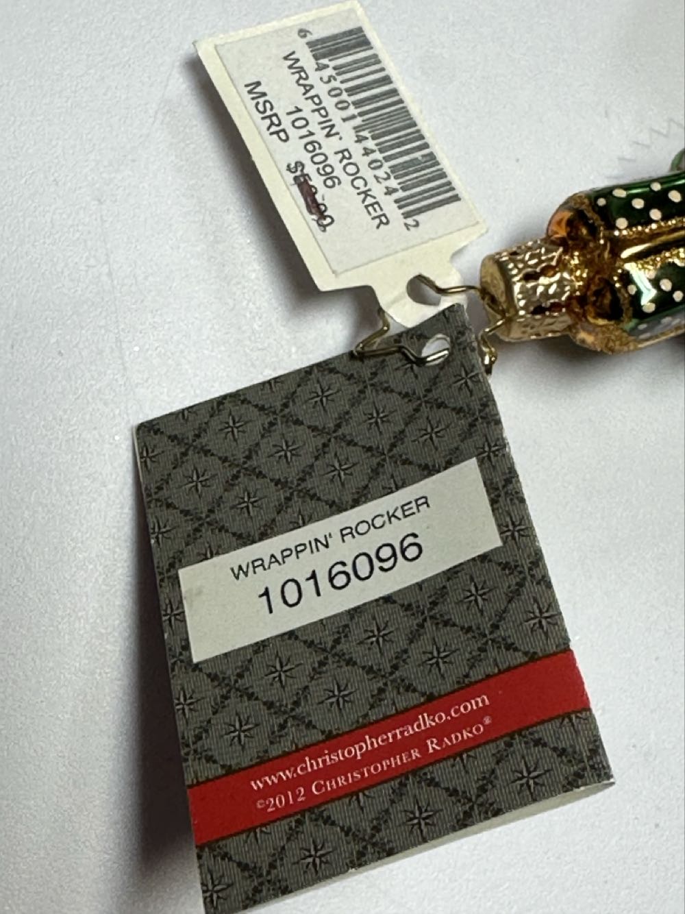 Wrappin Rocker - 1016096 (Radko) ornament collectible [Barcode 645001440242] - Main Image 3