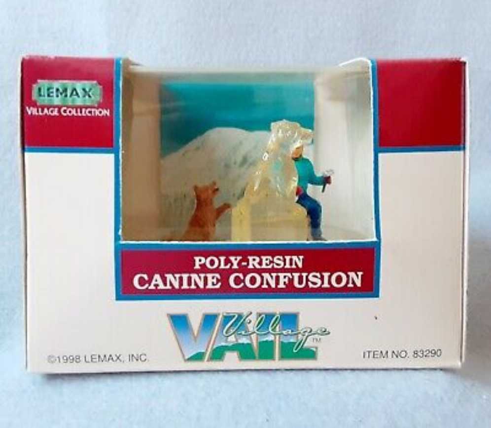 83290A Lemax Sculpture Canine Confusion  - Vail Village ornament collectible [Barcode 728162832931] - Main Image 2