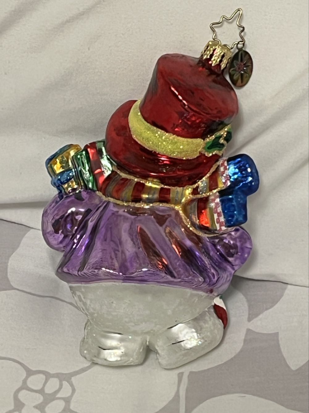Daper Drifty (Snowman Red Top Hat Woth Gifts) ornament collectible - Main Image 2