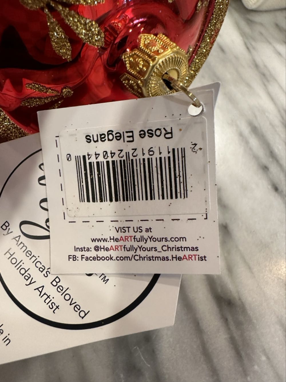 Rose Elegans  (Heartfully Yours) ornament collectible [Barcode 211912240440] - Main Image 3