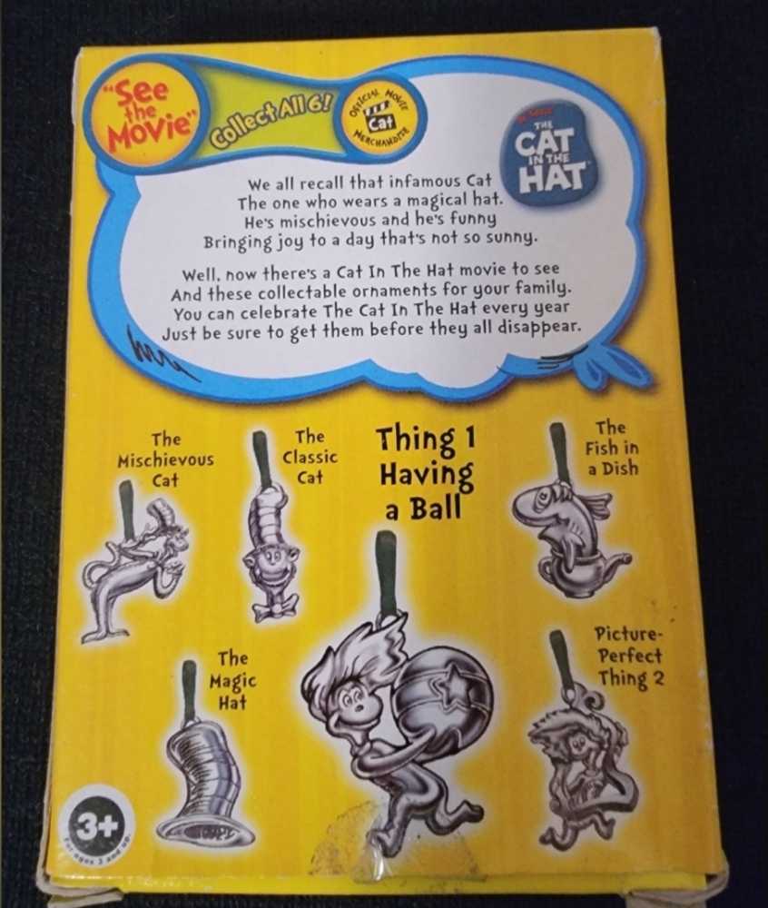 Dr Suess Ornament-The Crazy Hat - Dr Seuss’s Cat In The Hat (Burger King) ornament collectible - Main Image 3