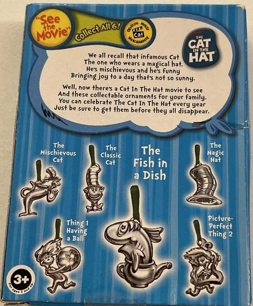 Dr Suess Ornament The Fish In A Dish - Dr Seuss’s Cat In The Hat (The Cat in the Hat) ornament collectible - Main Image 3