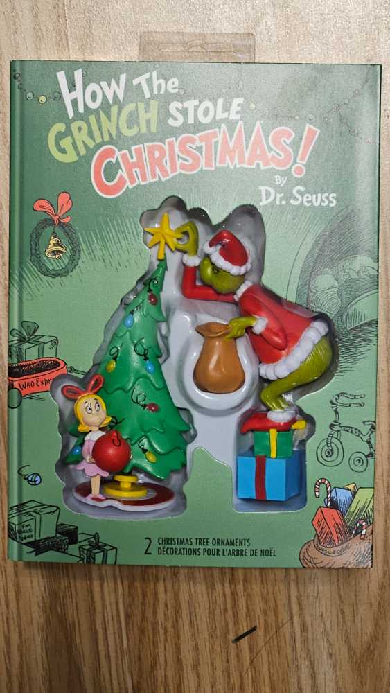 Grinch - How The Grinch Stole Christmas! Cindy-lou Who And Grinch Ornaments Set Of 2 - Hallmark Christmas Tree Ornament (The Grinch) ornament collectible [Barcode 661127049602] - Main Image 2