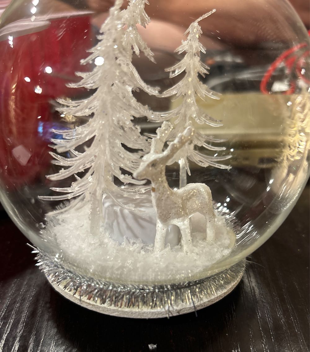 Snowy Deer Globe - Animals (Woodlands) ornament collectible - Main Image 2