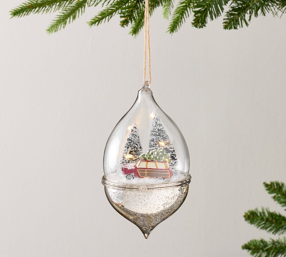 Pottery Barn Lit Cloche Ornament  ornament collectible - Main Image 2