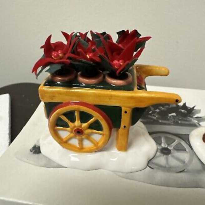 Dept. 56 - Poinsettias For Sale #5486-1  Set Of 3 Pieces Accessory  # 54861 - Original  Snow Village (Poinsettias For Sale) ornament collectible - Main Image 4