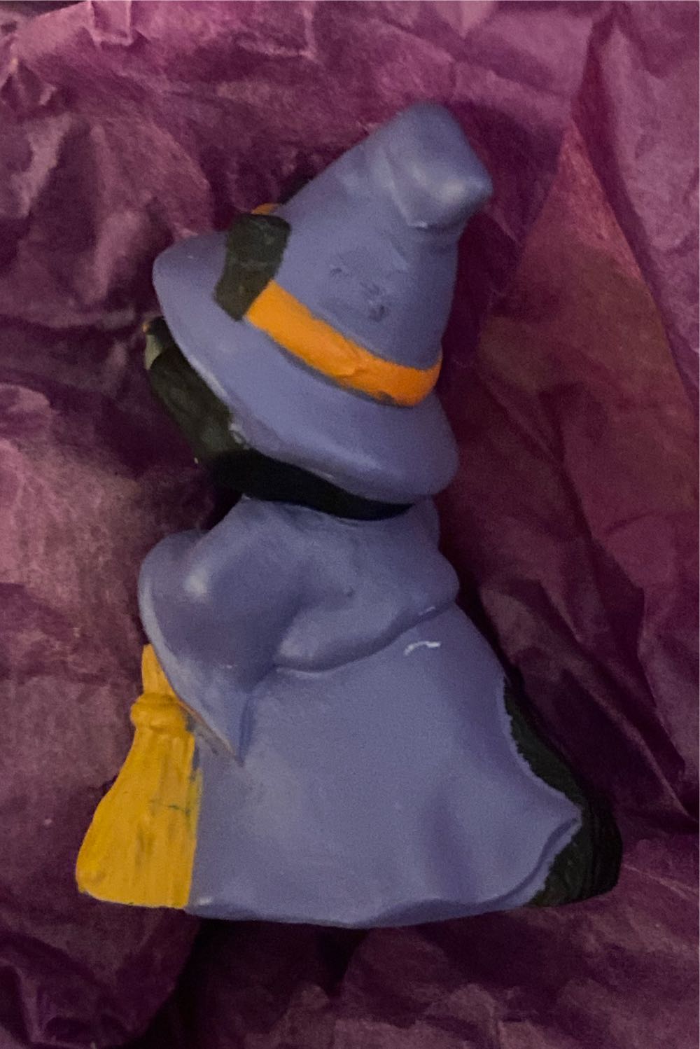 Merry Miniature Black Cat Witch With Broom - Merry Miniatures (Witch, Black Cat, Halloween, Broom) ornament collectible - Main Image 3