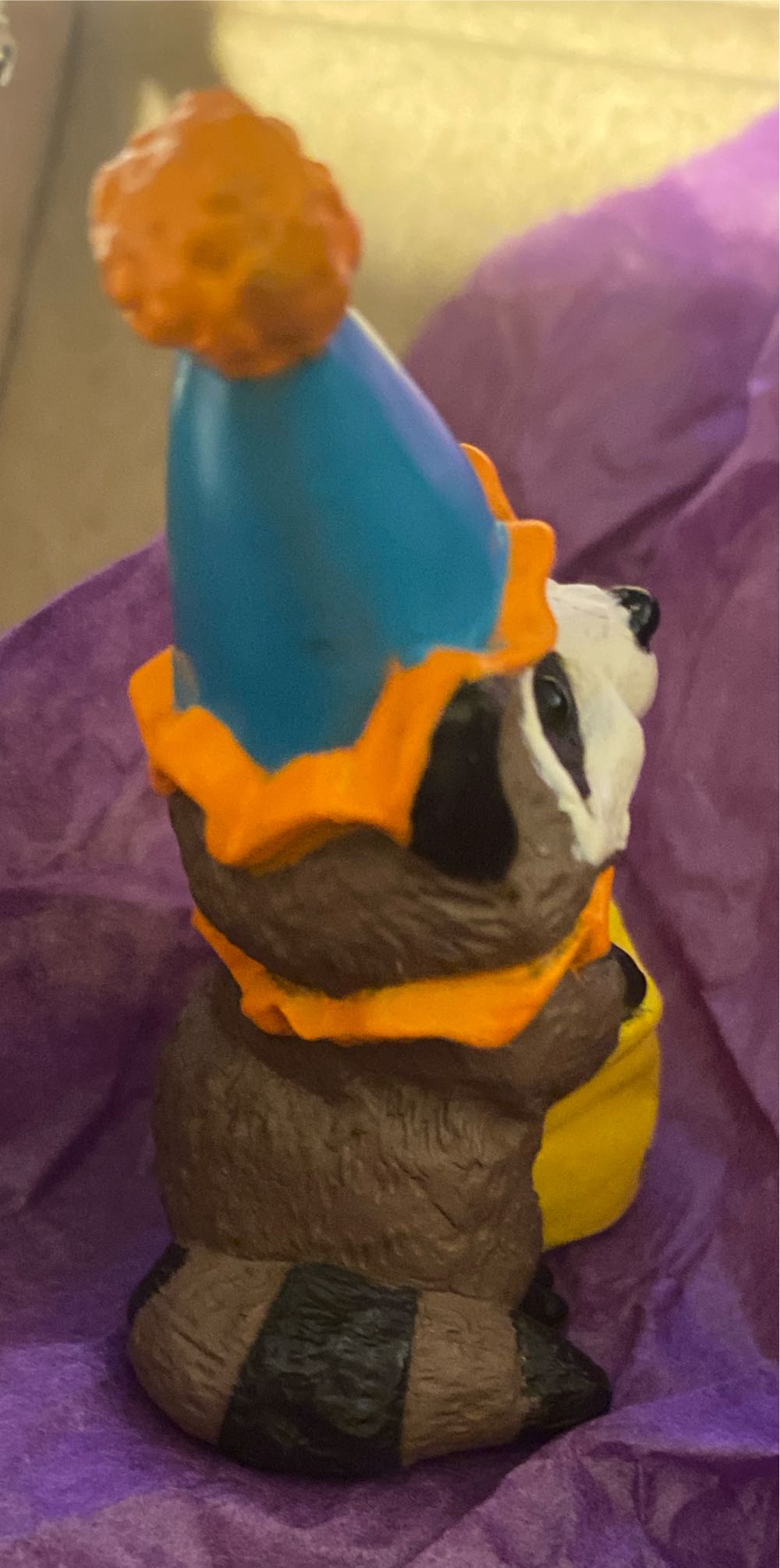 Merry Miniature Raccoon Clown With Happy Halloween Bag - Merry Miniatures (Halloween, Trick Or Treat, Clown, Raccoon) ornament collectible - Main Image 3