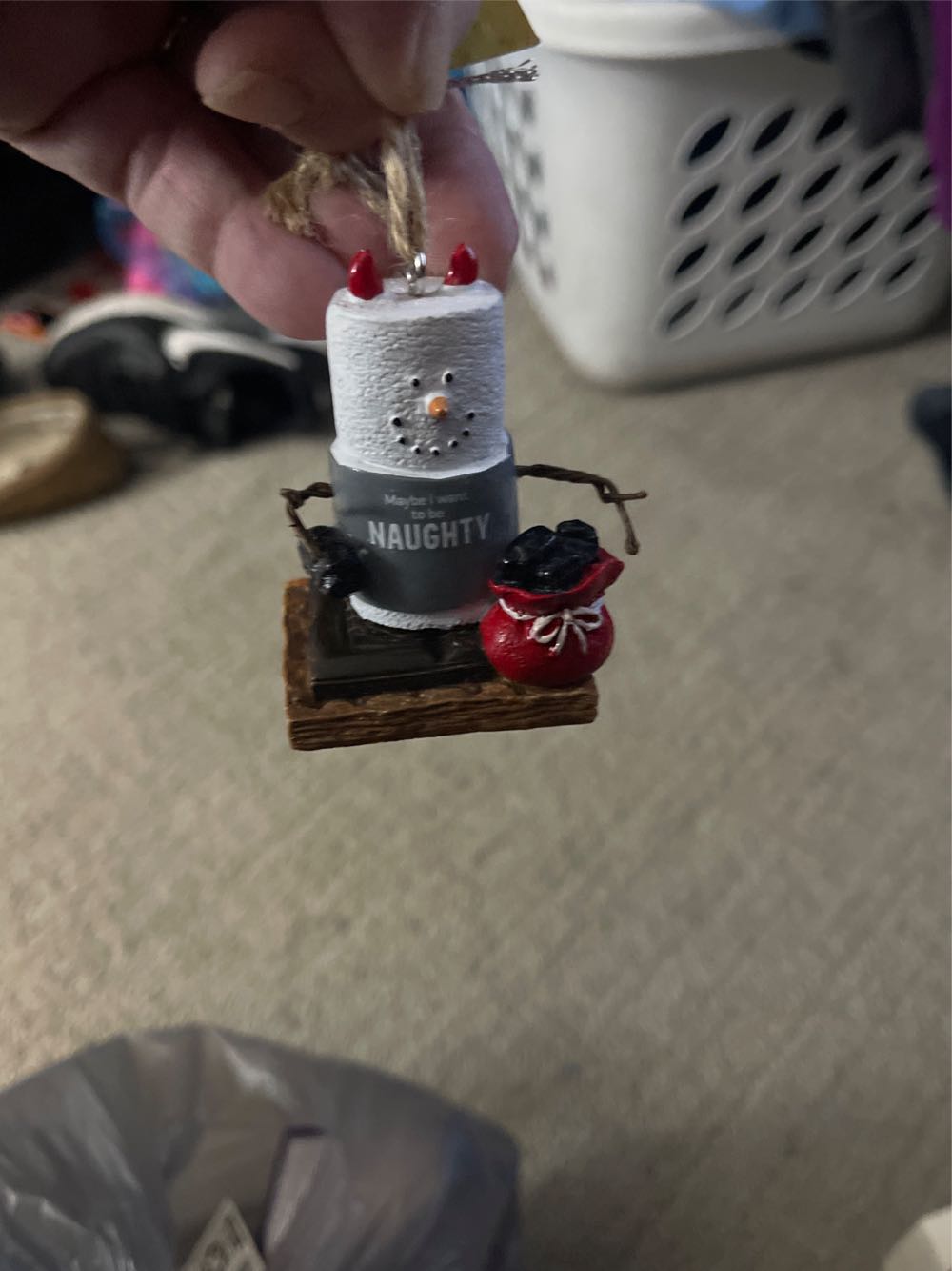 Ganz Naughty And Nice Smores Christmas Holiday Ornaments Set Of 2  ornament collectible [Barcode 696322510411] - Main Image 2