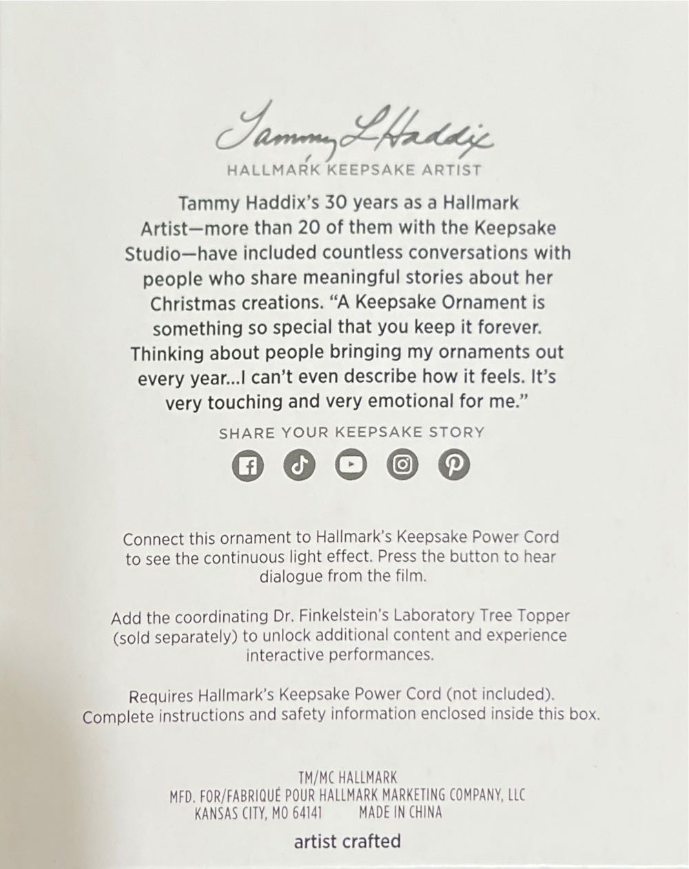 Dr. Finkelstein - Disney Tim Burton’s The Nightmare Before Christmas (Disney Tim Burton’s The Nightmare Before Christmas) ornament collectible [Barcode 661127020939] - Main Image 2